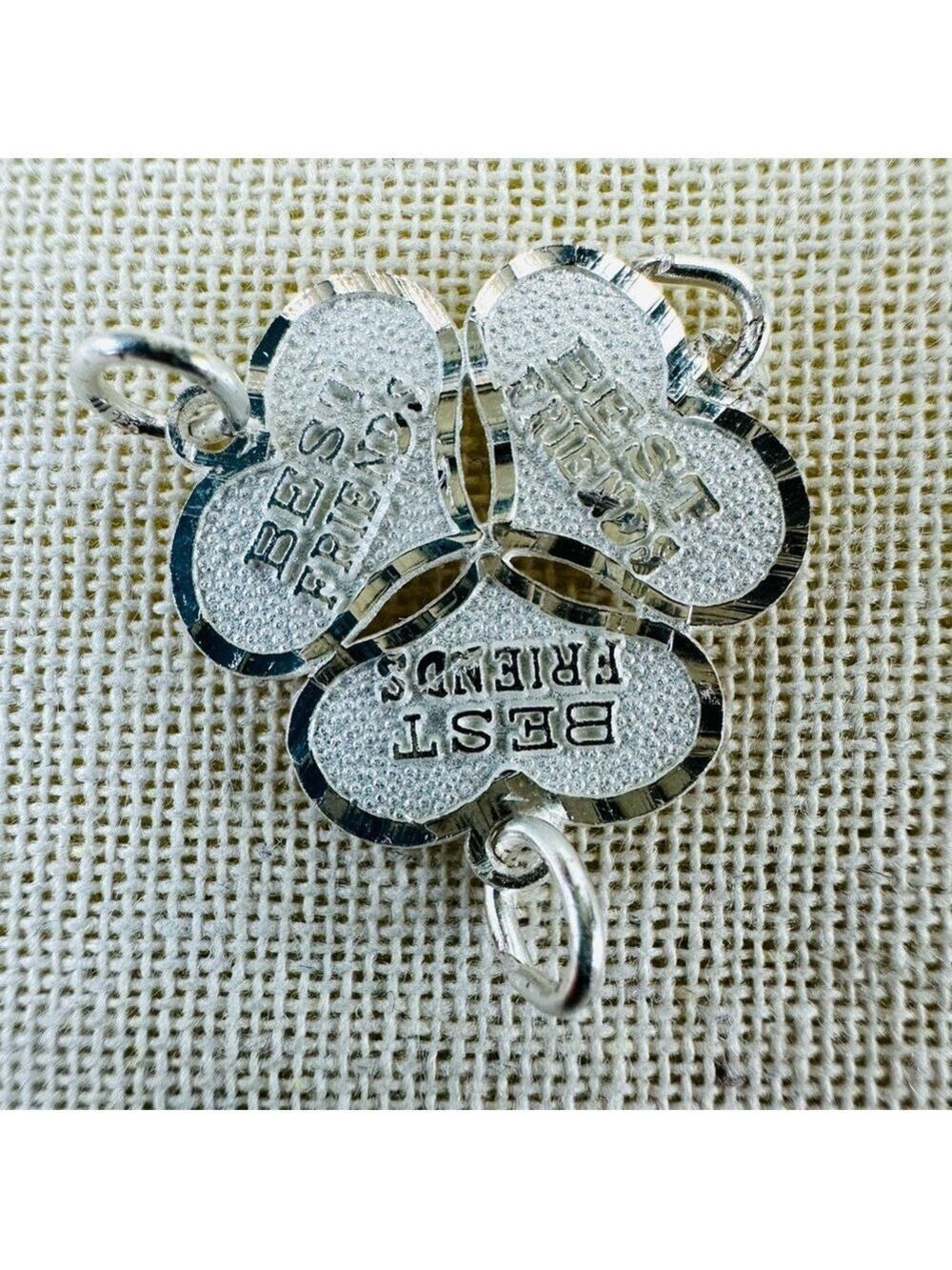 Best Friends silver charms 3 way breakaway hearts charm pendants